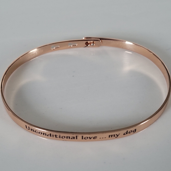 Chelsea Taylor Memory Bracelet Rose Goldplated Unconditional love...my dog - Picture 14 of 14